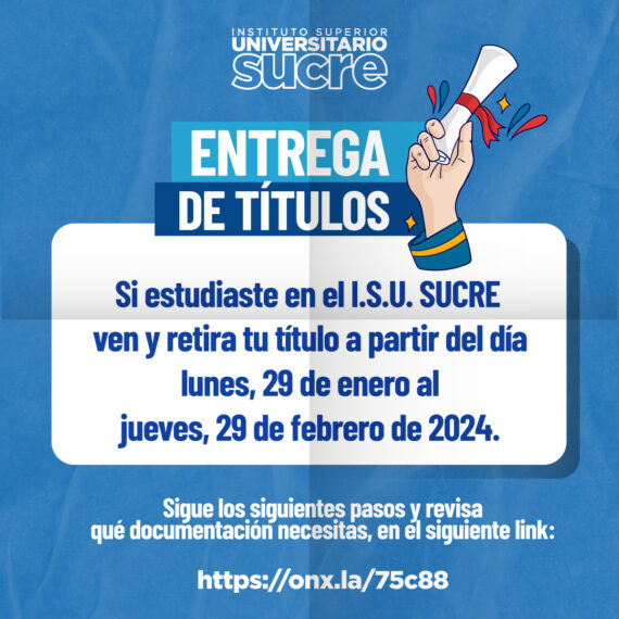 Si estudiaste en el Instituto Sucre, ¡tenemos buenas noticias para ti!
